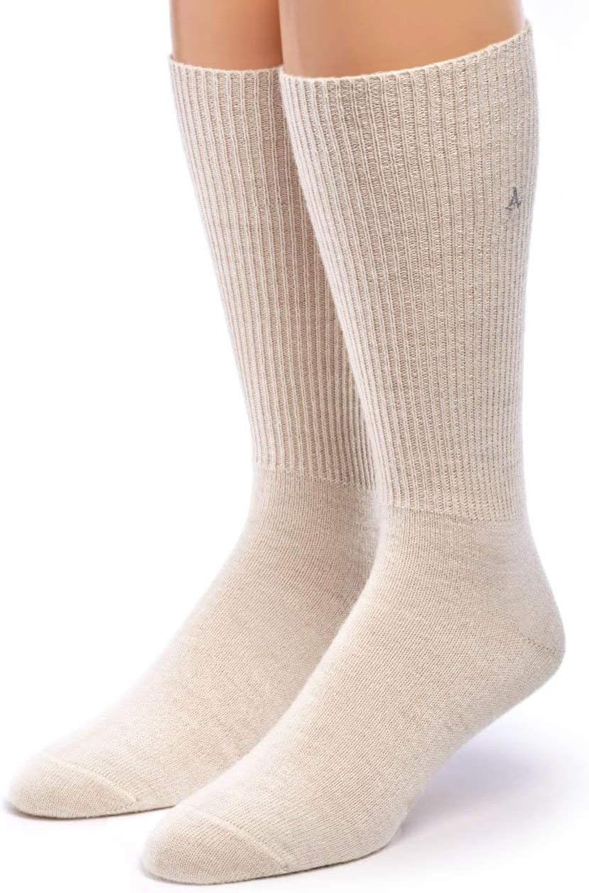 WARRIOR ALPACA SOCKS – Premium Baby Alpaca Wool Dress Socks For Men and Women(Off White Large)