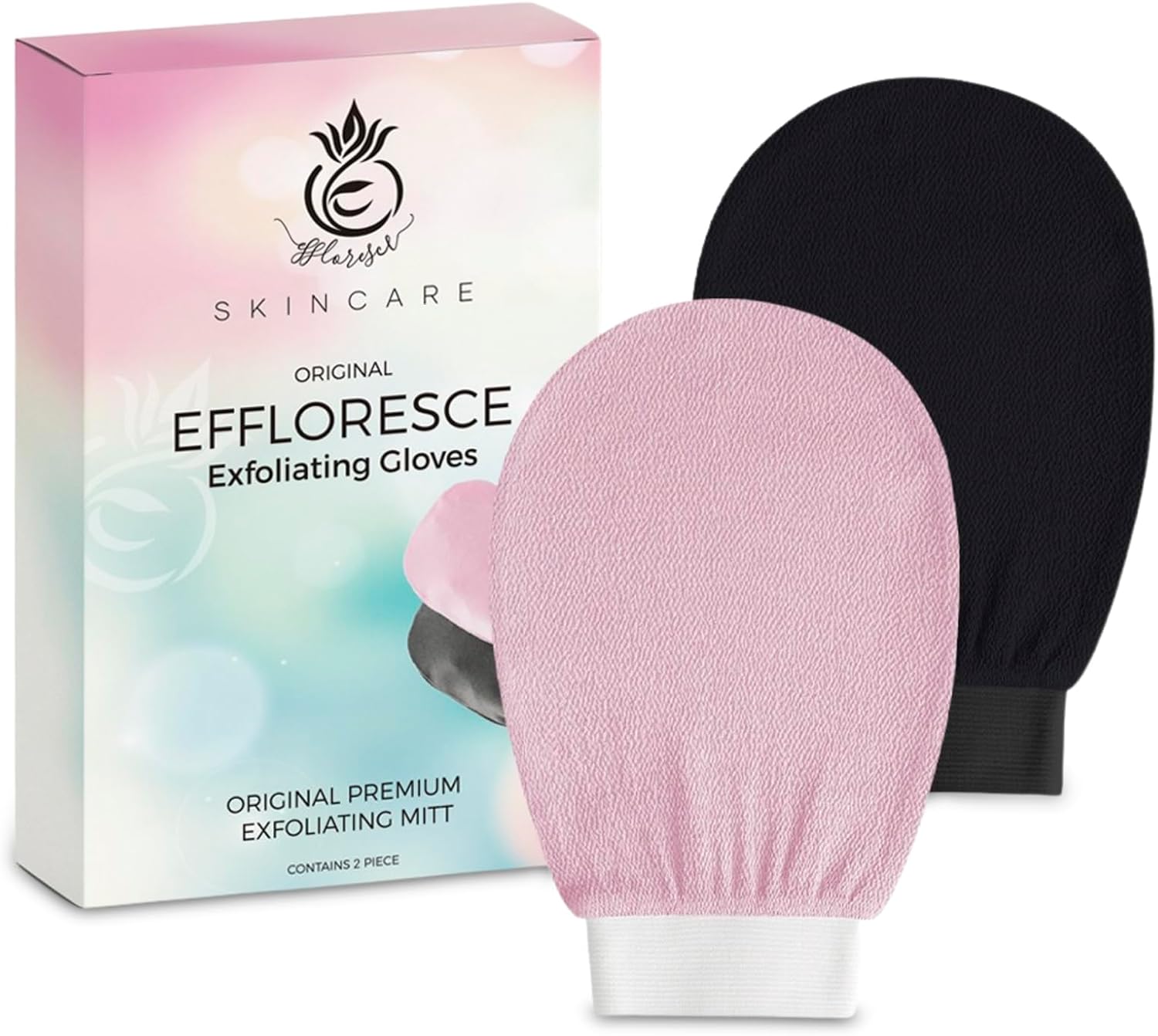 Exfoliating Glove Pack of 4 – Deep Cleaning Exfoliating Body Scrubber- Exfoliating Gloves for Shower for Smooth Radiant Skin – Dead Skin Remover & Body Scrub Mitt for Skin Cell Renewal