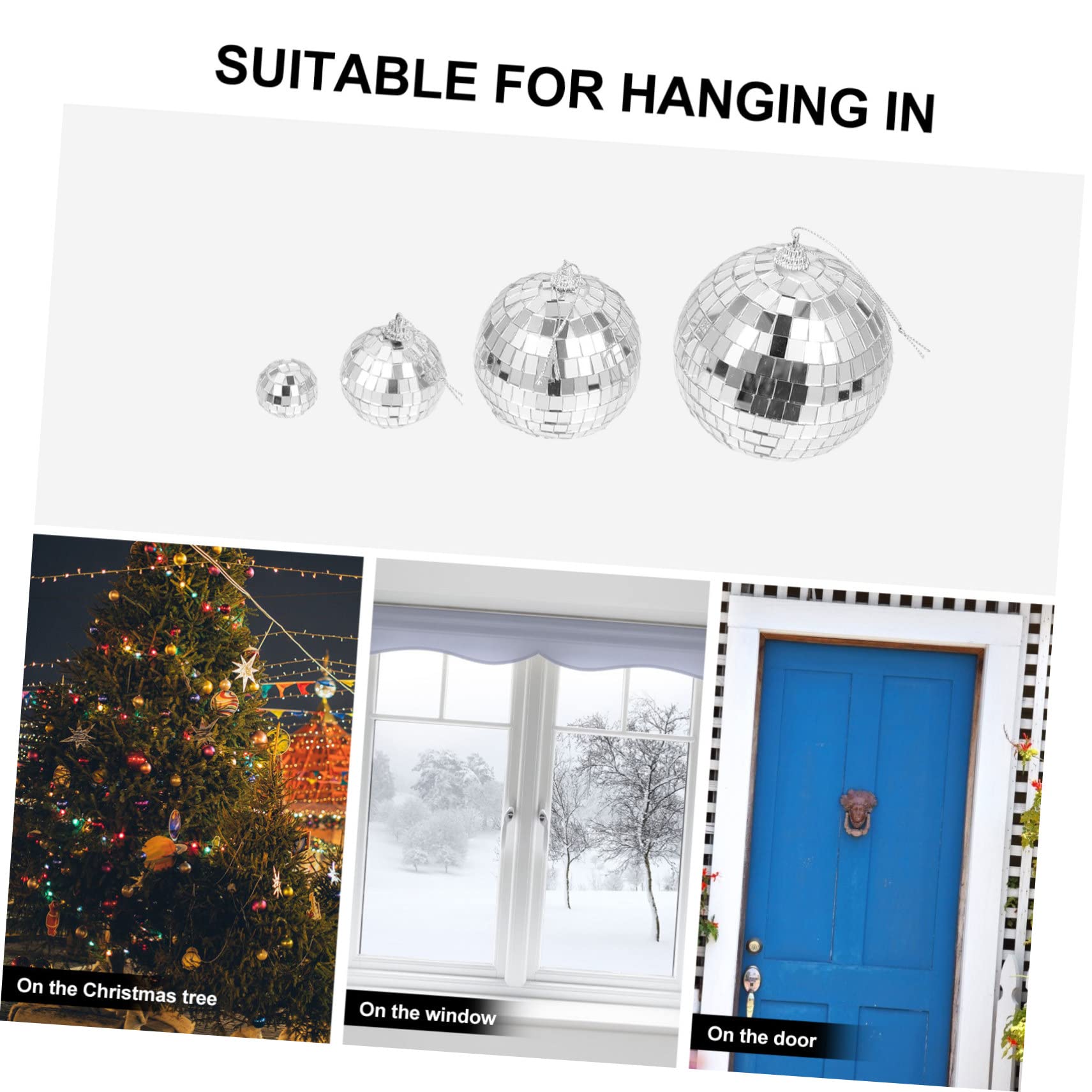 Boules à Facettes Disco Miroir 40 Pièces, Ornement Argenté