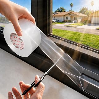 SWRT Transparent Window Weather Sealing Tape, 3" x30YD AC Insulation Seal