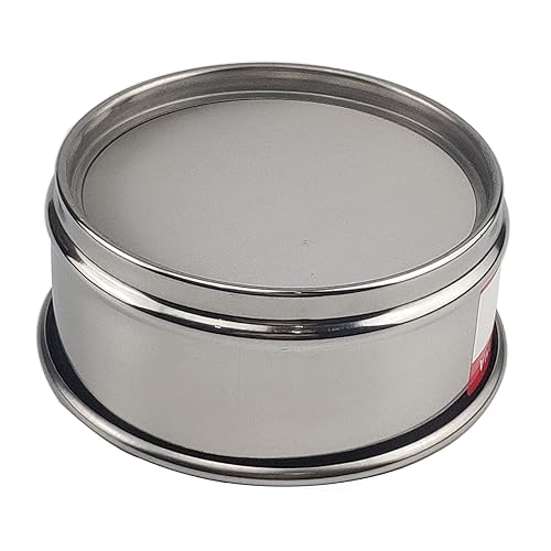 Miniatura 6 de LABALPHA 80 tamices de laboratorio de malla, tamiz de prueba #80, 4 pulgadas de diámetro, paño de alambre de acero inoxidable 304 (0.008in)