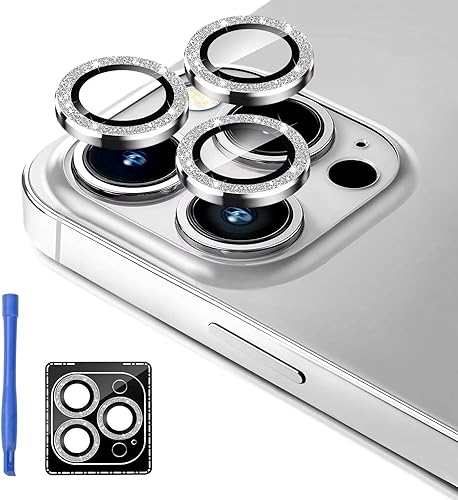 Miniatura 7 de Jeluse Paquete de 3 x 2 Diseñado para iPhone 13 ProiPhone 13 Pro Max, protector de pantalla de vidrio templado 9H kit de alineación de instalación