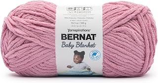 Bernat Baby Blanket Yarn for Crocheting Soft, Bubblegum | #6 Super Bulky Yarn, 100% Polyester, Soft Baby Blanket Yarn for Crochet, Knitting & Crafts, 220yds, 300g/10.5oz, 1 Pack