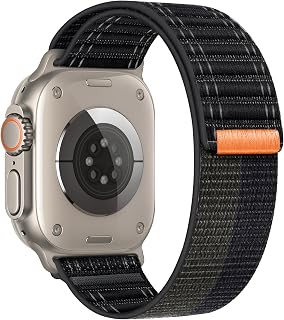 Compatible with Apple Watch Strap Series 10/9/8/7/6/5/4/SE/Ultra Braided Nylon iwatch Band 40mm 44mm 41mm 45mm 42mm 46mm 4 Price In India