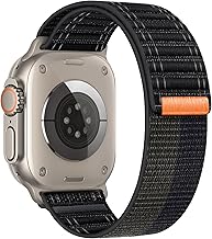 Compatible with Apple Watch Strap Series 10/9/8/7/6/5/4/SE/Ultra Braided Nylon iwatch Band 40mm 44mm 41mm 45mm 42mm 46mm 49mm Thin Sport Loop for Men Women