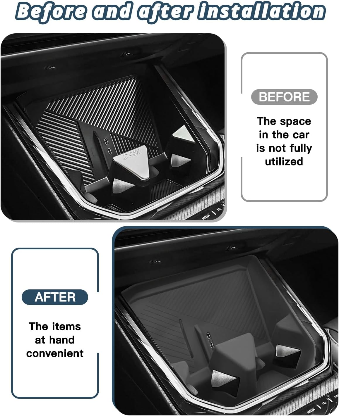 Ruiya 2025 2026 BMW X3 Center Console for BMW X3 G45 Accessories Silicone Material Integrated Mats Compatible with 2025 2026 BMW X3(30 xDrive/M50 xDrive)