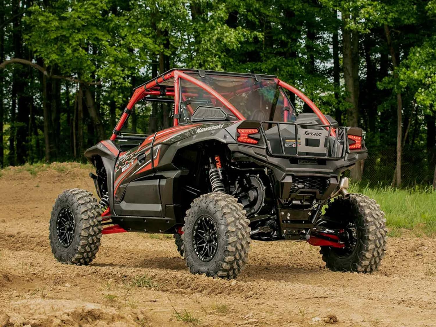 SuperATV Heavy Duty Steel Bed Enclosure Kawasaki Teryx KRX 1000 2020+