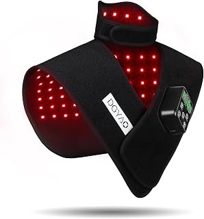 Cordless Led Red Light Therapy for Shoulder Neck Pain Relief Portable Near Infrared Light Therapy Devices for Body Joints Muscle Nerve Relax Wearable Wrap Pads with 6000mAh Battery…