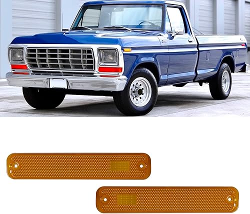 Miniatura 2 de KYYET Carcasa de luz de marcador lateral de lente trasera roja se adapta a Ford serie F camión 1973-1979Bronco 1978-1979E-Series Econoline 1975-1991
