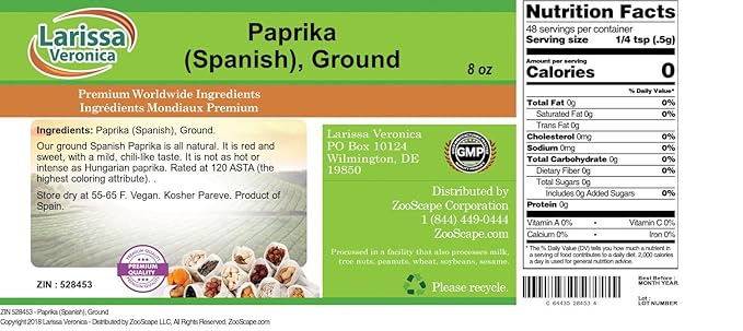 Paprika Española Molida Larissa Veronica 8 oz miniatura 2