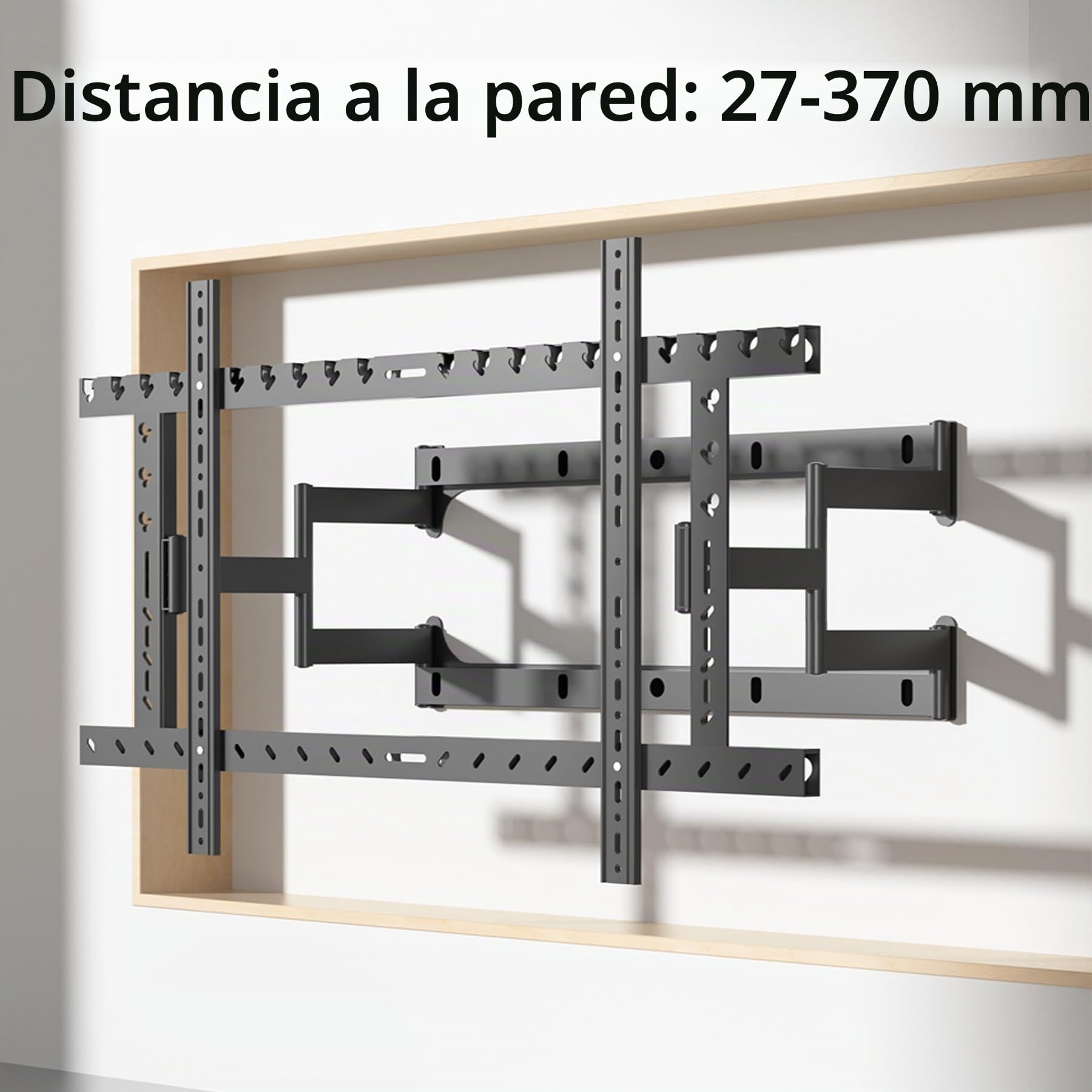 Ultra Delgado hasta 27 milímetros Soporte TV Pared 55-120 Pulgadas, Brazo Televisores Soporta hasta 90 kg Delgado y Elegante para Empotrar DY1020