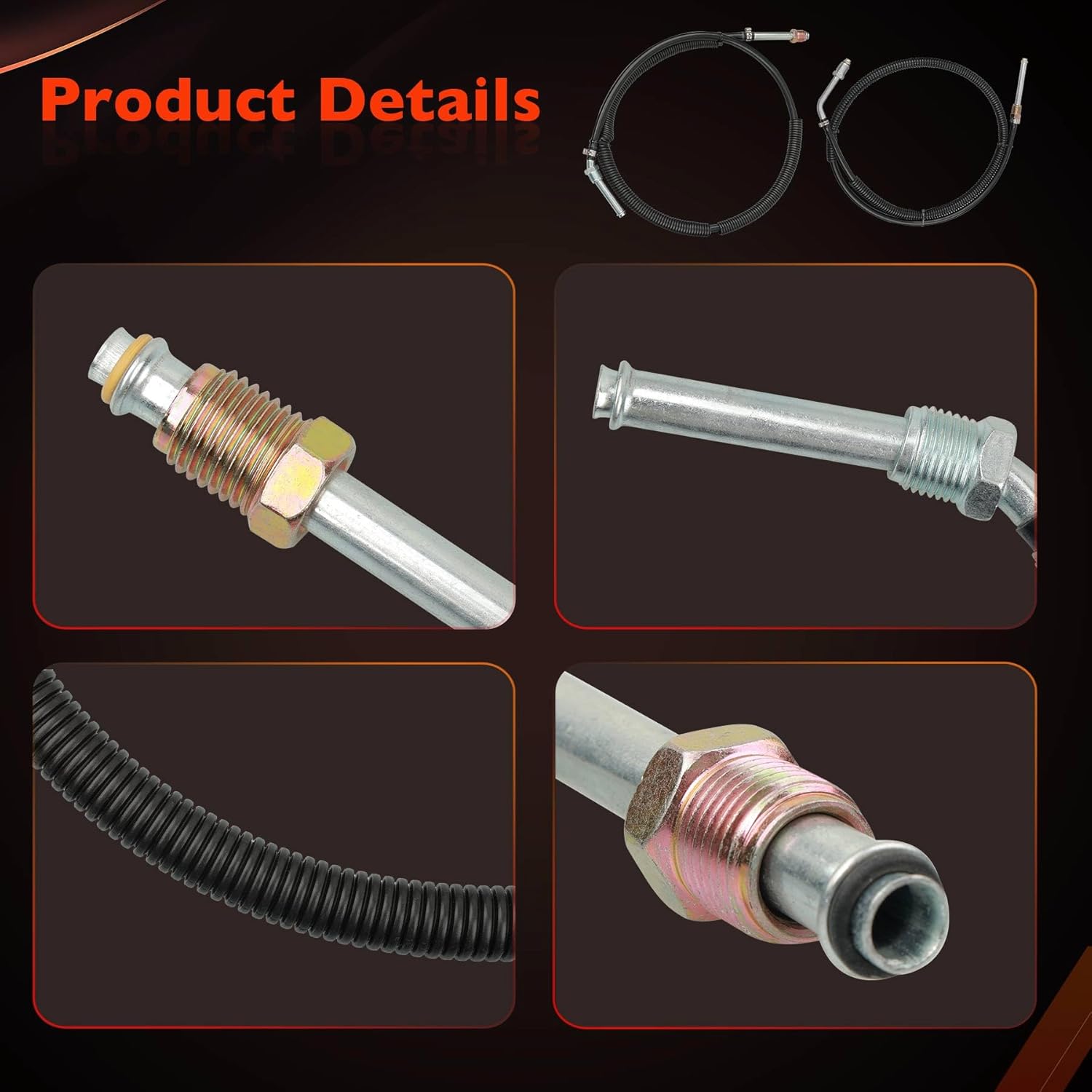 Nylon Fuel Lines- Compatible with Chevy/GMC Full Size Trucks - Classic Style/1999-2000 4.3L 5.0L 5.7L 7.4L Full Size Vortec/1996-2000 Full Size,Tahoe,Yukon 2 & 4 Door- Replaces#FL-FG01C