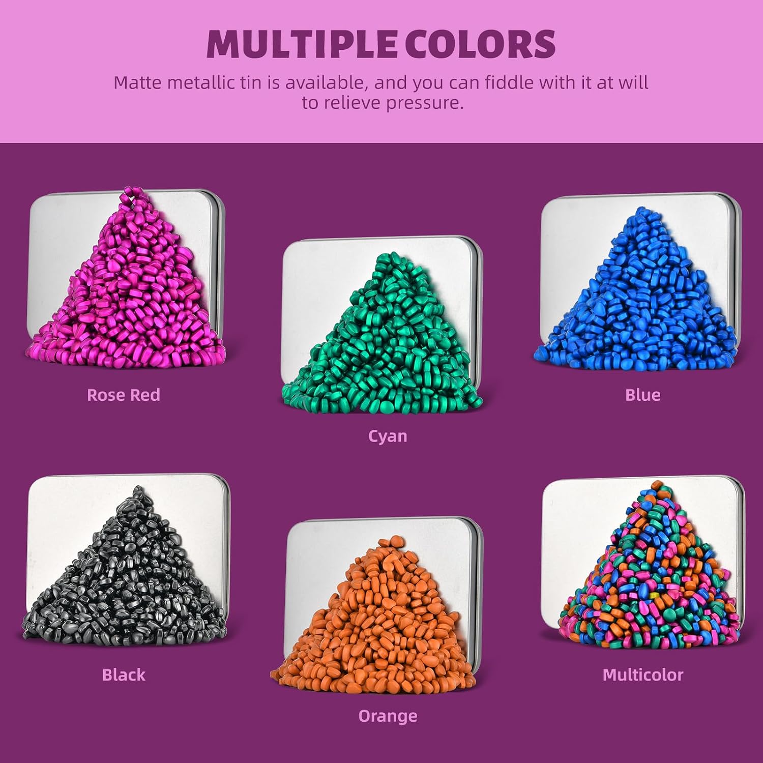 LCVUUK Magnetic Putty Stones,Multicolor More Than 600 Weak Magnetic Smooth Ferrite Pebbles, Magnet Rock Desk Toys and Time-Killer for Adults