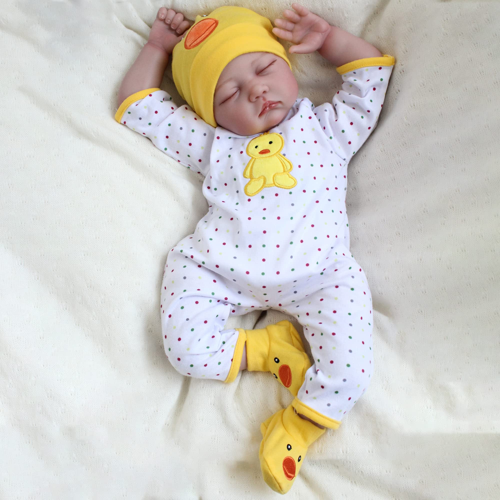 Kaydora Sleeping Reborn Baby Doll, 22 inch Lifelike Weighted Baby Girl