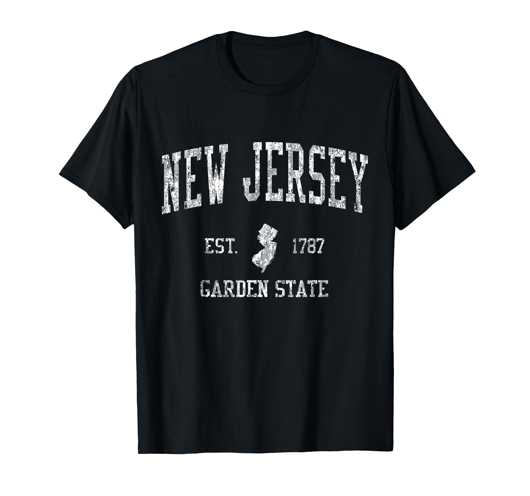 New Jersey T-Shirt Vintage Sports Design NJ Tee T-Shirt