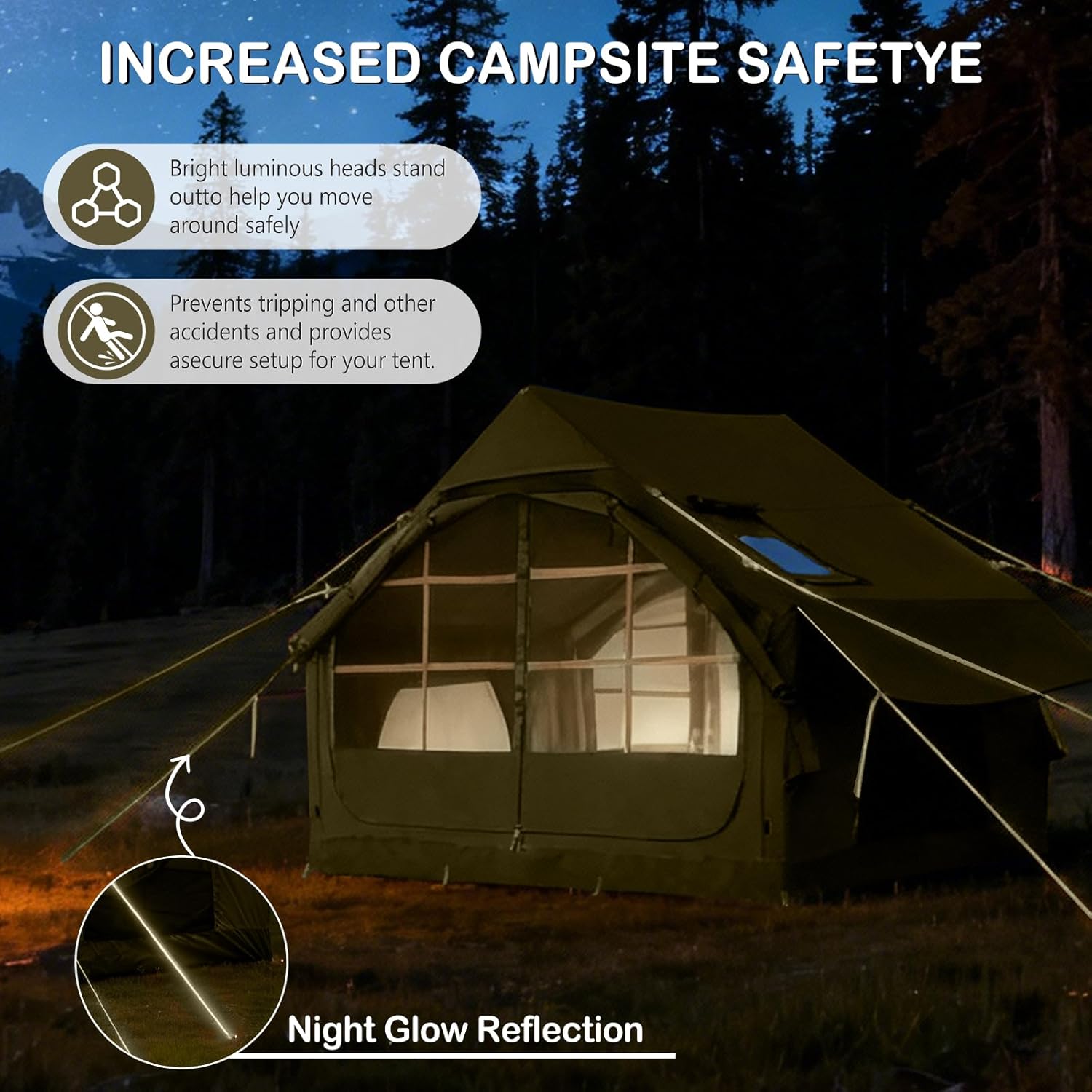 Inflatable Tents for Camping,Easy Blow Up Tent with Hand Pump,4 Seasons Waterproof Air Inflatable Camping Tent House for Family Weekend Camping