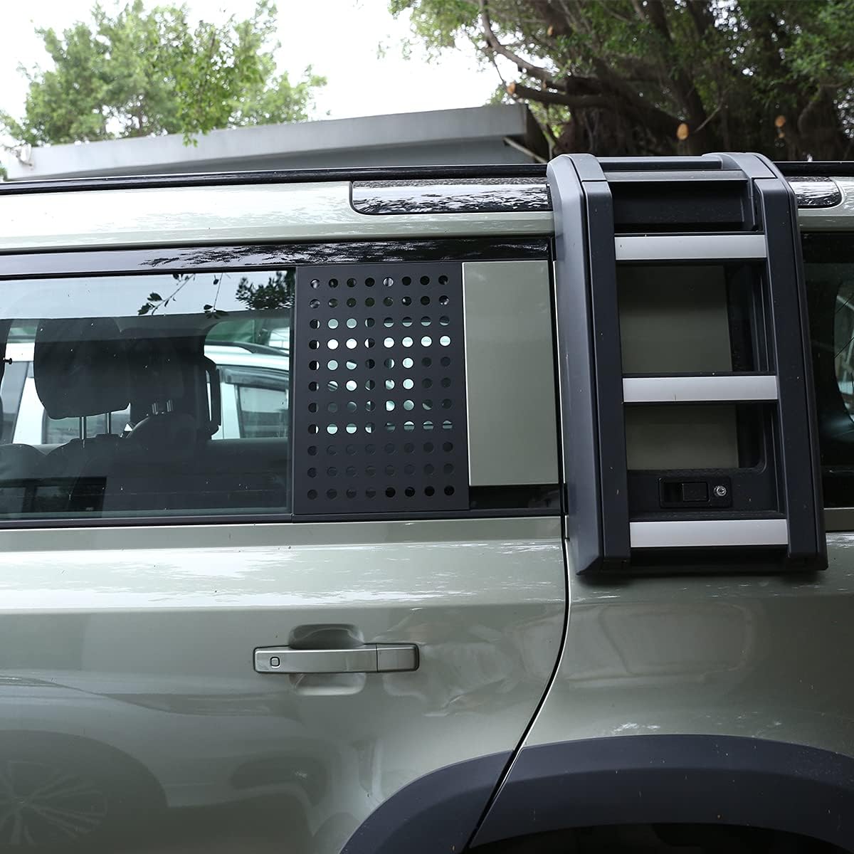 for Land Rover Defender 110 2020 2021 Aluminum Alloy Car Rear Door Side Window Glass Protective Panel Cover