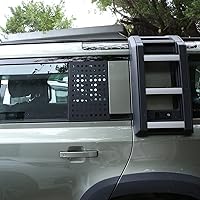 Vista 4 de Para Land Rover Defender 110 2020 2021 Aleación de aluminio Puerta trasera del coche Ventana lateral Cubierta del panel protector de vidrio