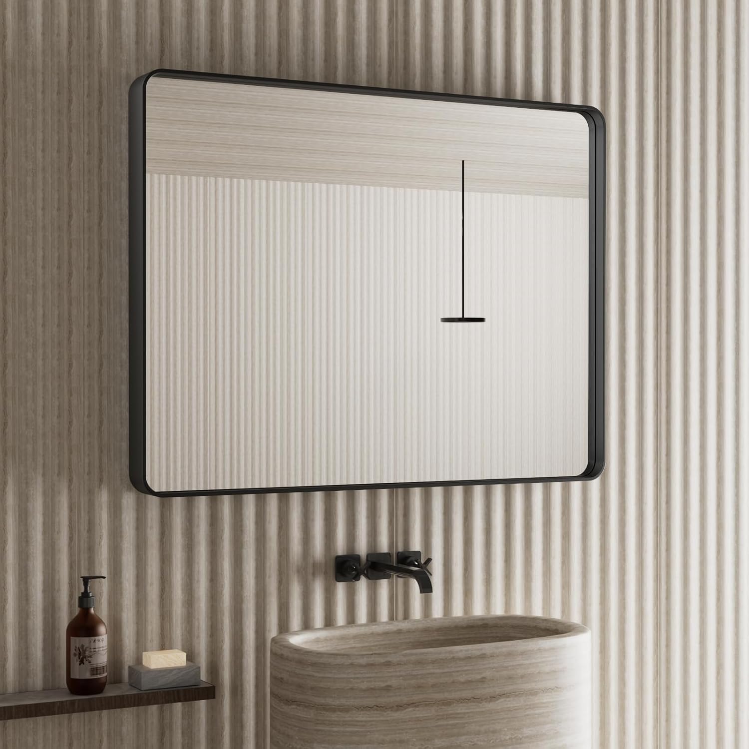 JISOSO Bathroom Mirror, 24 x 32 Inch Wall Mounted Mirror