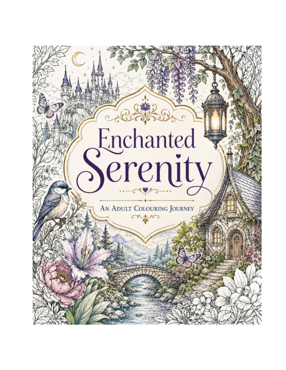 Enchanted Serenity : An Adult Colouring Journey: Volume 1 : Gardens & Mandalas
