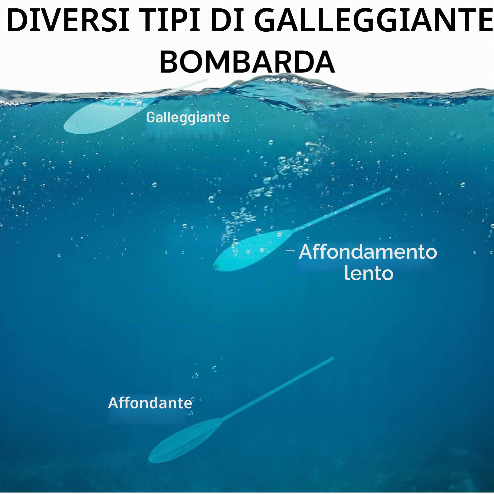 Top Float Sbirolino Sinking Set Blu Trans 10 x 20g | Sbirolino Sinking - Accessori da Pesca Trota Lago & Fiume - Articoli Mare - Kit Pesca a Luccio e Spigole - Fishing Set