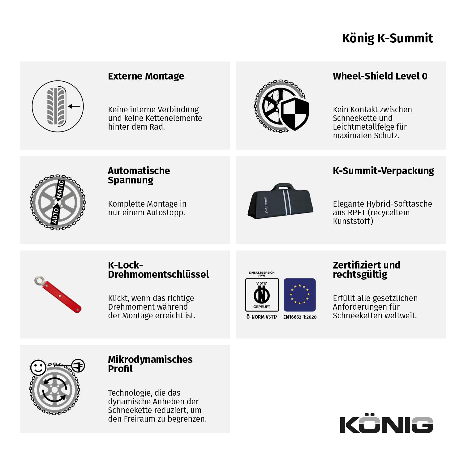 KÖNIG K-Summit K33 - Schneeketten