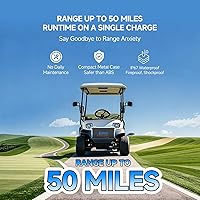 Vista 6 de Batería de litio para carrito de golf de 48V 105Ah con cargador de 48V 20A, BMS inteligente integrado de 200A, MAX 10.24 kW y más de 4000 ciclos