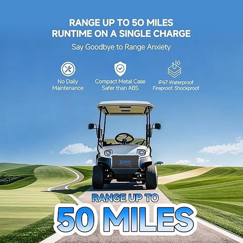 Miniatura 6 de Batería de litio para carrito de golf de 48V 105Ah con cargador de 48V 20A, BMS inteligente integrado de 200A, MAX 10.24 kW y más de 4000 ciclos