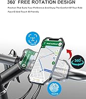 Vista 3 de TOOLIN Soporte universal para teléfono de bicicleta, soporte desmontable para teléfono celular, giratorio de 360 y ajustable, compatible