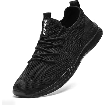 FUJEAK Mens Walking Shoes Trainers Gym Sports Shoes Running Shoes Tennis Shoes Leisure Road Running Shoes Fashionable Lightweight Breathable Slip-On Shoes