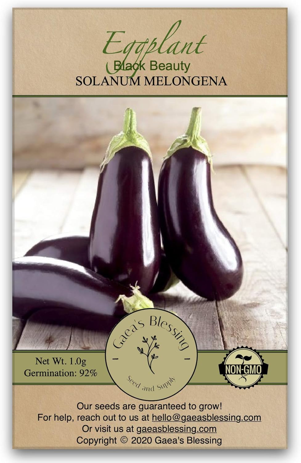 Gaea's Blessing Seeds Eggplant Seeds Black Beauty