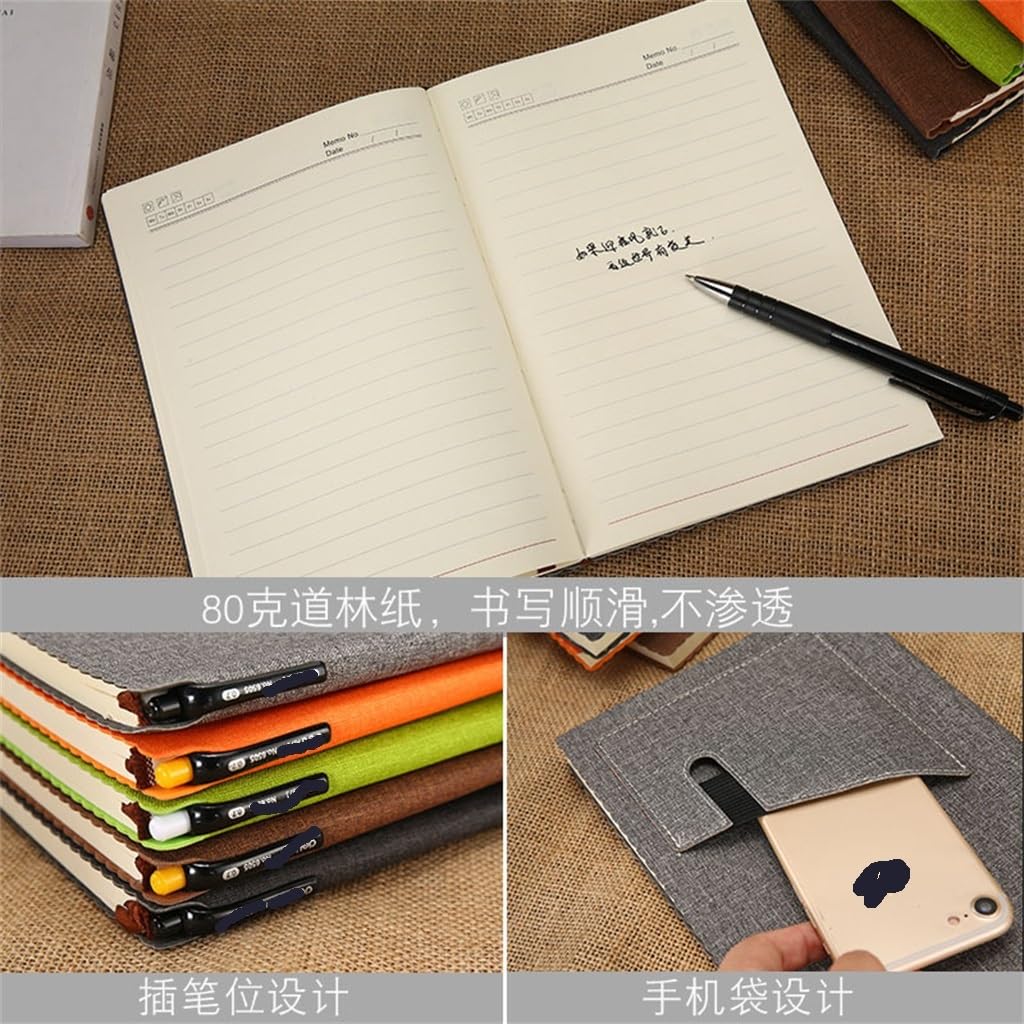 Pipu Notizbuch, A5, weiches Leder, Hardcover, für Studenten