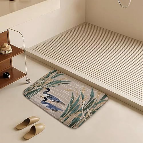Miniatura 5 de HighonHi Alfombra de baño de Mallard in The Reeds, bonita alfombra de terciopelo de pato para puerta, alfombra de decoración de baño antideslizante