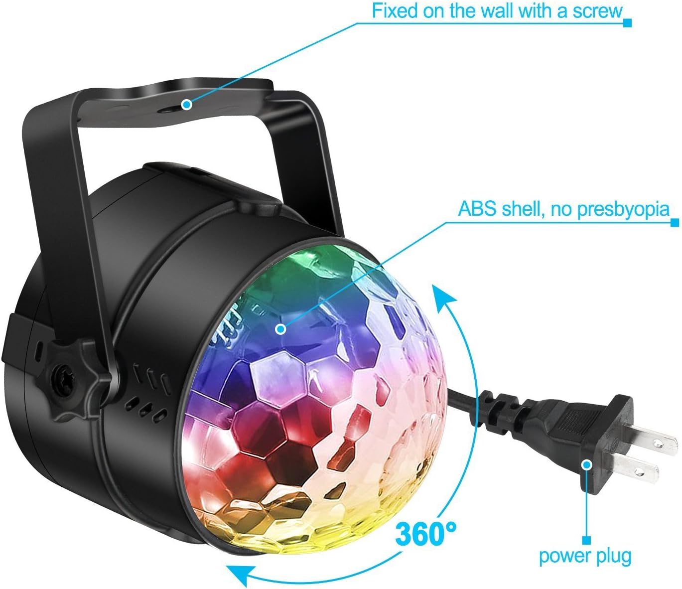 Delightime Party Lights - LED Strobe Light with Remote Control - Suitable for DJ, Disco, Stage, Birthday, Dancing, Wedding, and Kids Lighting - Compatible as Outdoor Lights Party Decorations