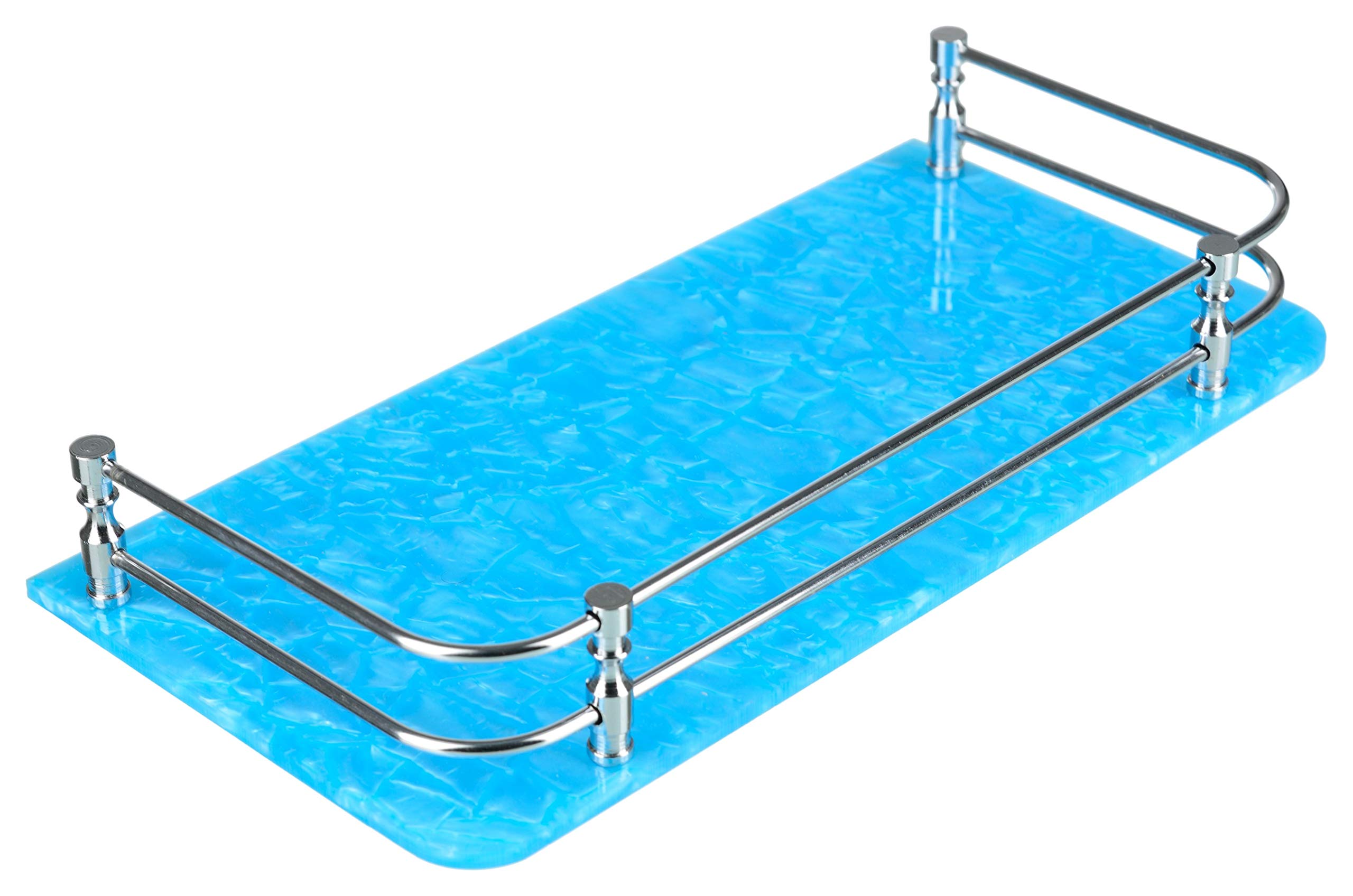 Spiry Marble Design 12x5 inch Acrylic Wall Mount Shelf Rack for Storing Bathroom and Home Accessories (Sky Blue) (B078Q6LP45) Amazon Price History, Amazon Price Tracker