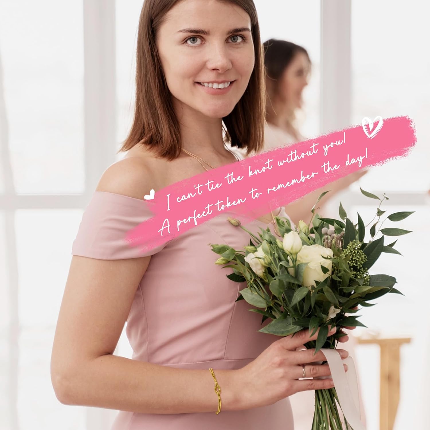 Bridesmaid Proposal Gifts Set - Bridesmaid Knot Bracelet Adjustable Snake Chain Bracelet Bridesmaid Proposal Gift Bridal Party Favors Gifts
