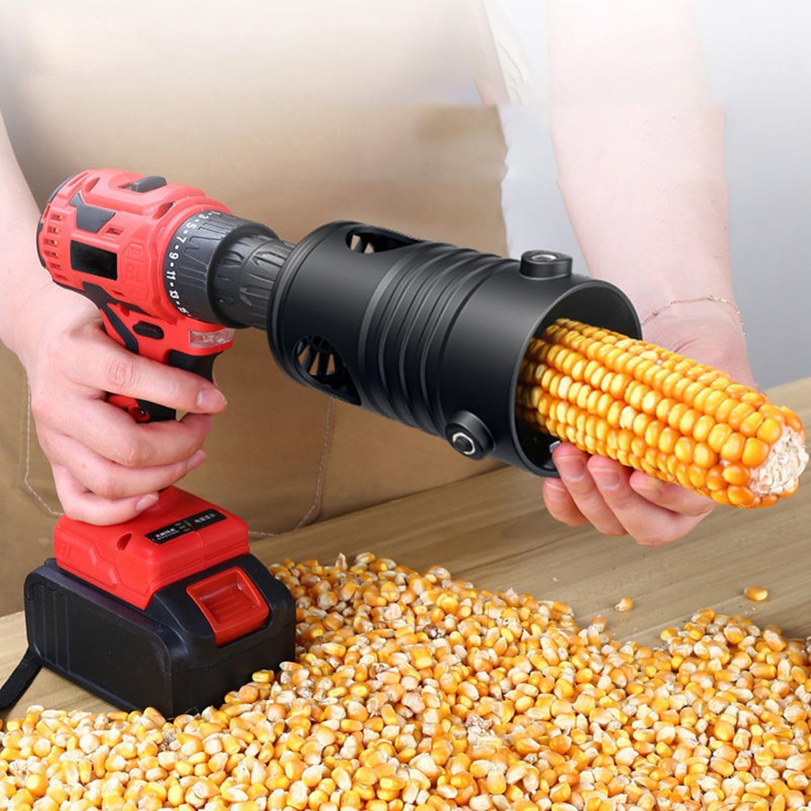 Strumento Per Sgranare Le Pannocchie Di Mais - Accessorio Per Trapano Elettrico,Pelatore Automatico Per Pannocchie Di Mais | Adatto Per Agricoltori, Camerieri, Nonna, Nonno, Madre, Padre, Famiglia, Am