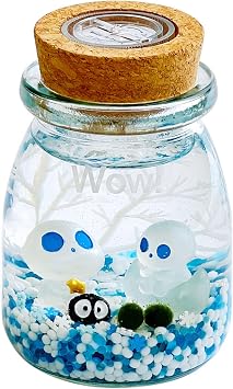 Mini Aquarium Marimo Fish Tank Desktop Aquarium Nori Ball Small Fish LED Light Glass Thickness 0.2 inch 5 mm Capacity 150ml Desktop Decoration Small Cute Starfish