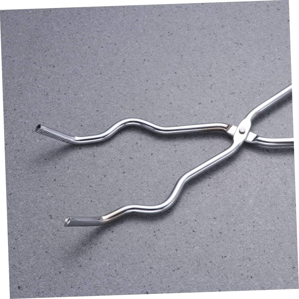 Chromium Plated Steel Crucible Beaker Tongs with Slip Handle Laboratory Flask Holder Clamp for Safe Chemical Experiment Use