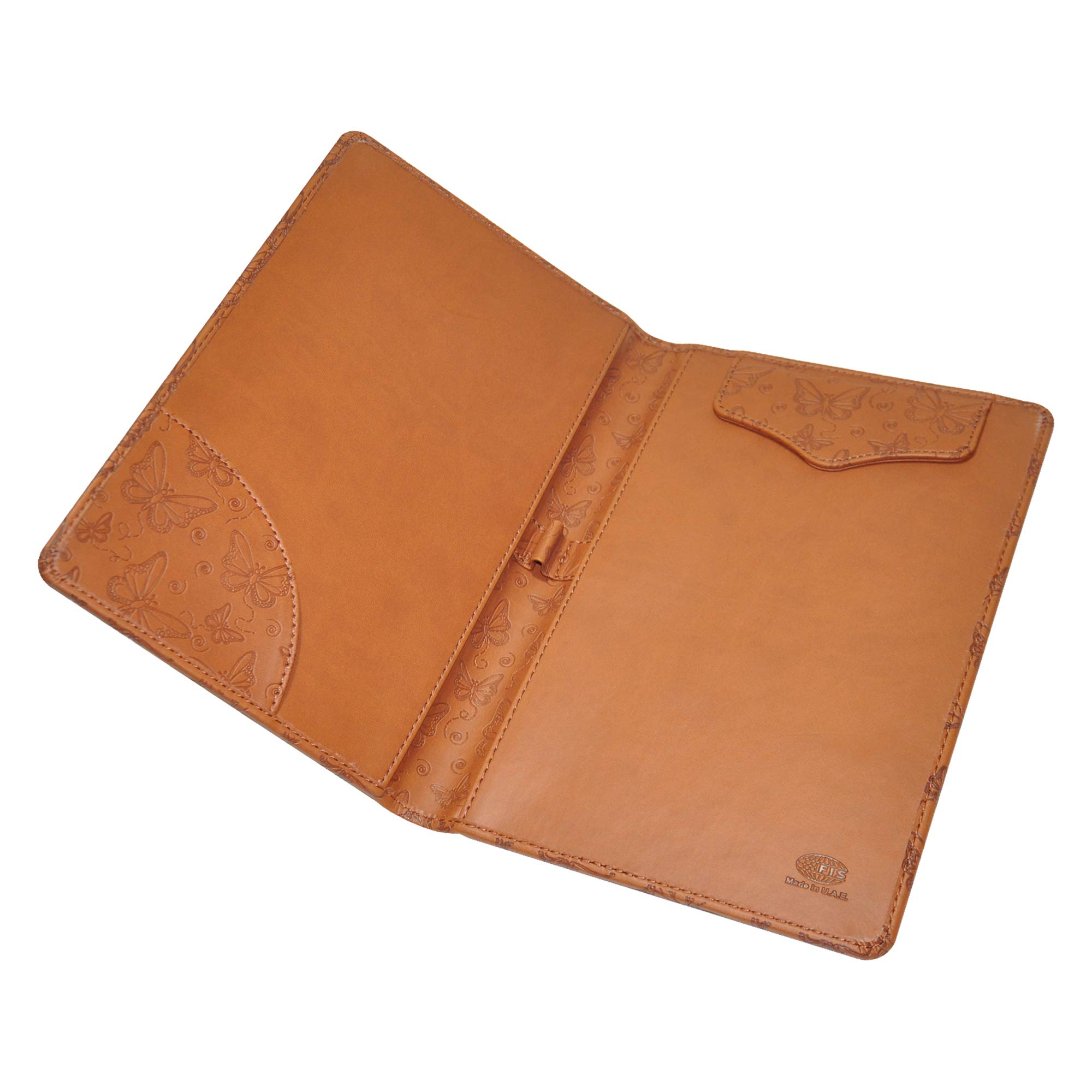 FIS Executive Bill Folder Brown Color, Italian PU with Magnet Flap 150X245mm - FSCLBFBRD6