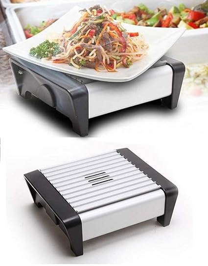TAKSH ENTERPRISE Food Warmer and Buffet Server Food Warmer Portable Keep Tea or Food Easily Portable Single Furnace Candle Aluminum Food Warmer