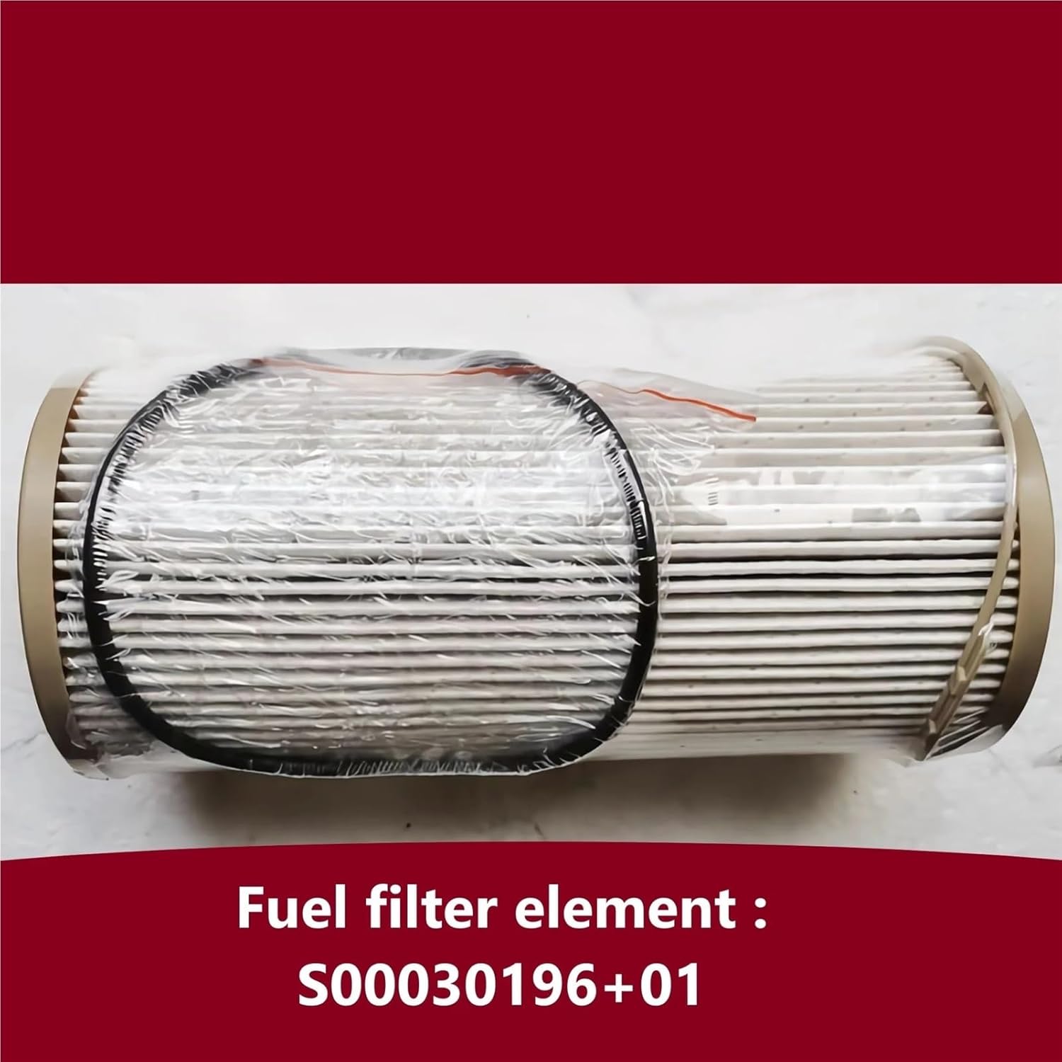 Engine fuel fine filter element: S00030196+01, suitable for 860548791 roller tractor harvester(S00030196 01)
