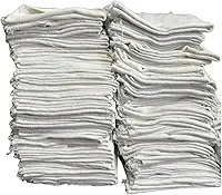Pano de Chão Saco Duplo 100% Algodão Branco 63x43cm Kit 10 Unidades Costura Reforçada Alta Absorção
