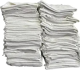 Pano de Chão Saco Duplo 100% Algodão Branco 63x43cm Kit 10 Unidades Costura Reforçada Alta Absorção