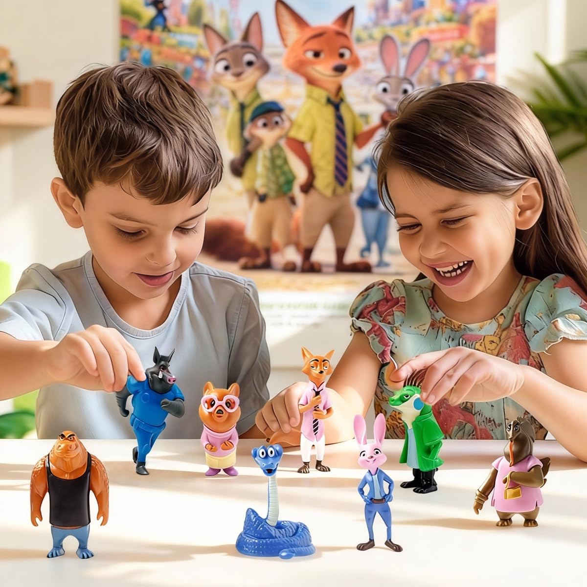Zootopia 2 Figures Toy (8-Pack) - 4 Inch Collectible Toy Games Set, Official Movie Miniature Figurines for Kids & Fans.Party Favors, Birthday Gifts