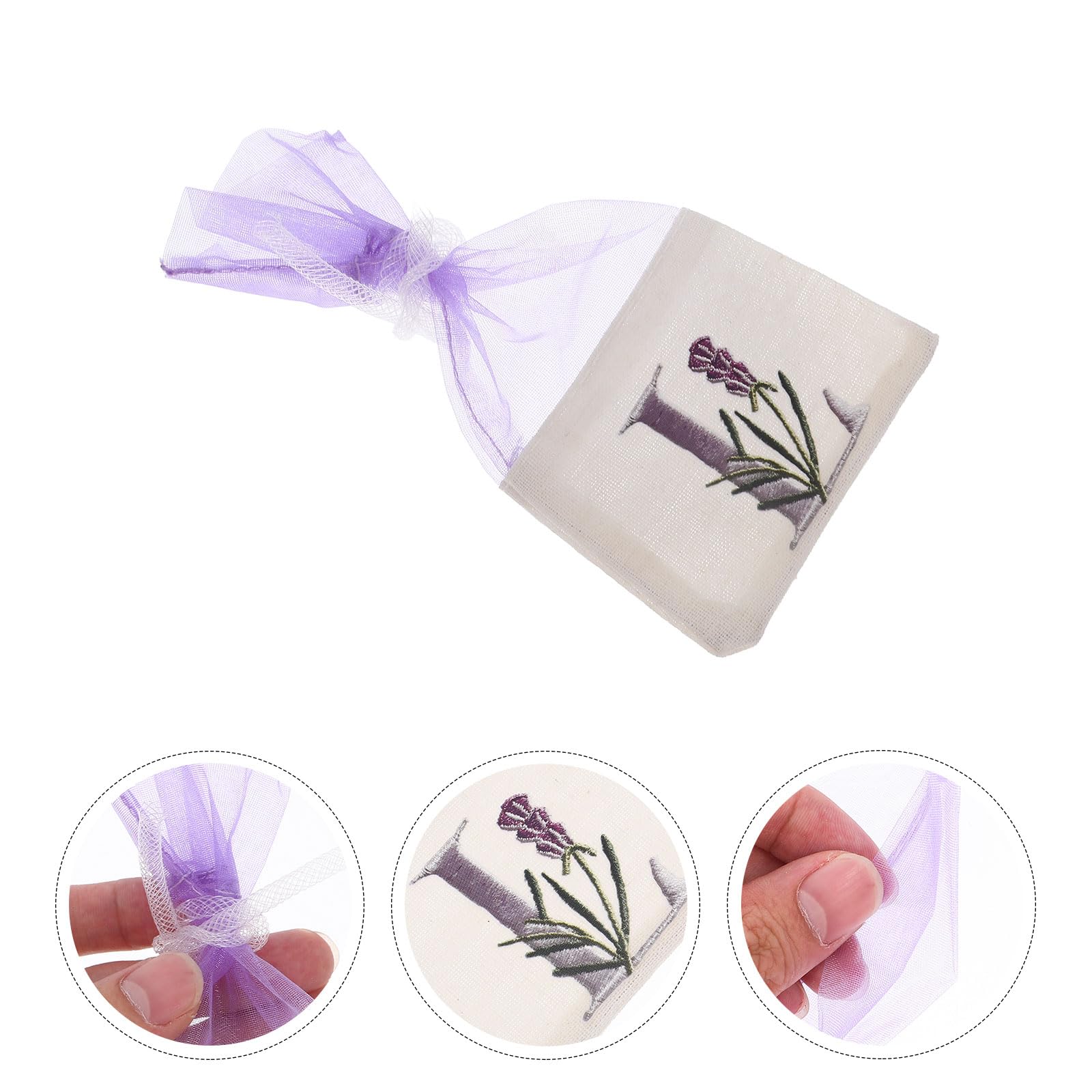 LUOZZY 10 Pcs Empty Sachet Bags for Dried Lavender Flower Pouch Fragrance Sachets Lavender Bags for Closet Drawers (Large)