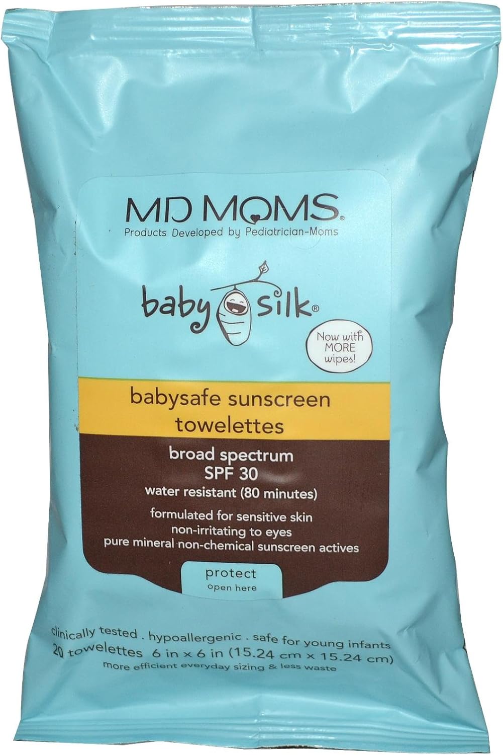 Baby Silk, Babysafe Sunscreen Towelettes, SPF 30, 20 Towelettes, 6 in Health