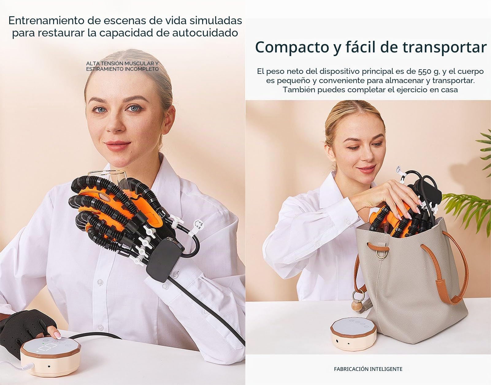 Rehabilitación Guantes De Robot, Ortesis Del Dedo, Alivio De Rigidez De Las Manos, Sida Del Ejercicio De Manos, Para La Artritis Cerebral De Artritis De La Parálisis Hem(Size:XL,Color:Mano derecha)