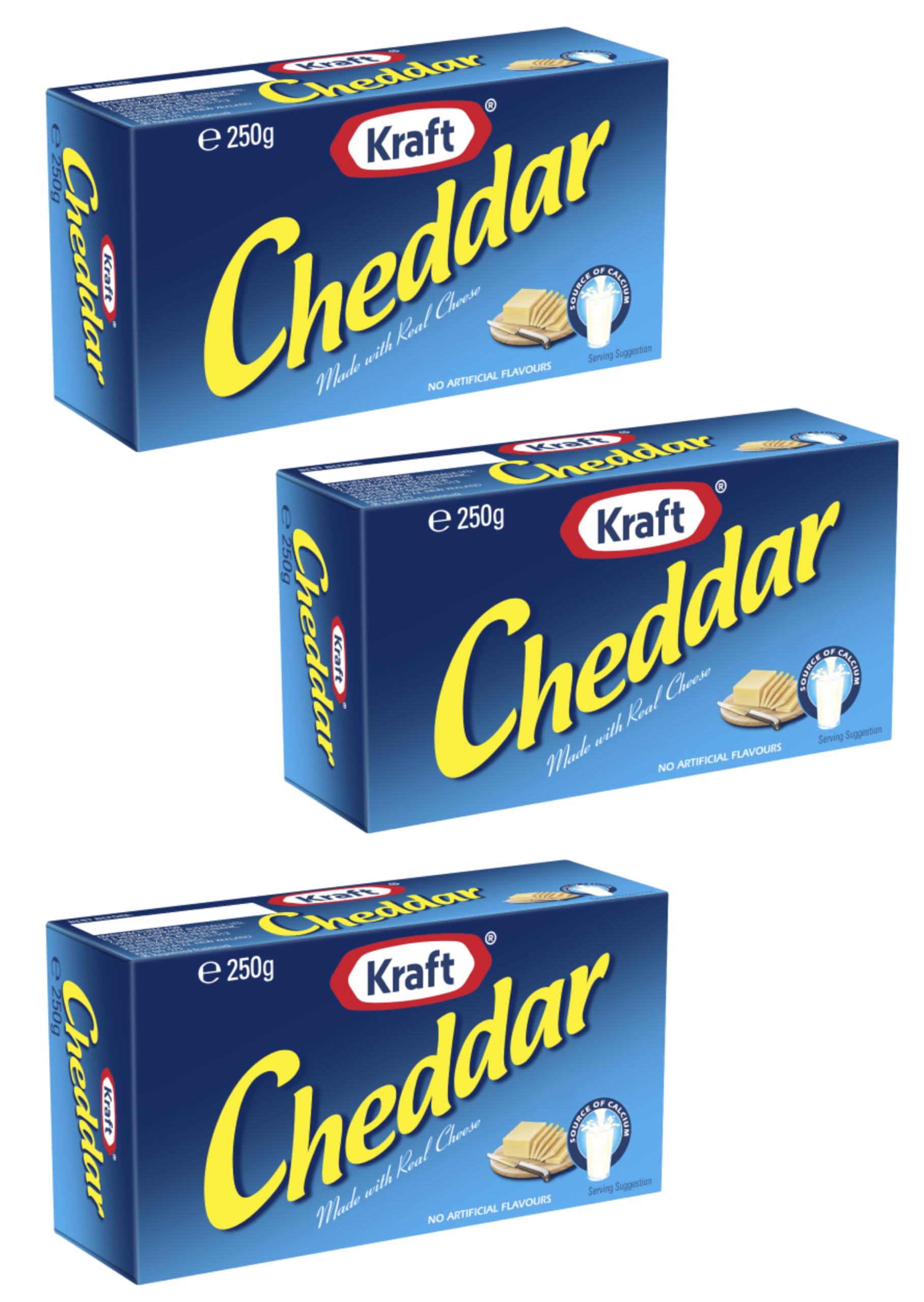 Amazon.com: Australian Made Cheddar Cheese (Pack of 3 x 250g EA
