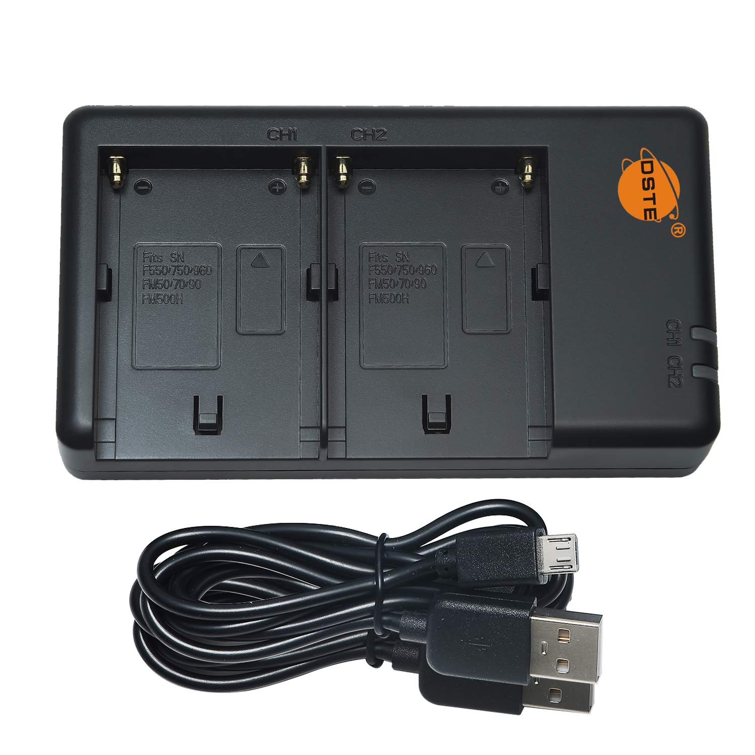 NP-F750 F770 (2 pièces) Batterie rechargeable et double chargeur compatible avec les appareils photo NP-F550, F730, F970, CCD-RV100 CCD-RV200 CCD-SC5 CCD-SC55E, caméscope, npf chargeur